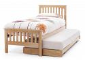 3ft Single Genuine Real Oak Wooden Bed Frame With Pullout Guest Bed 3